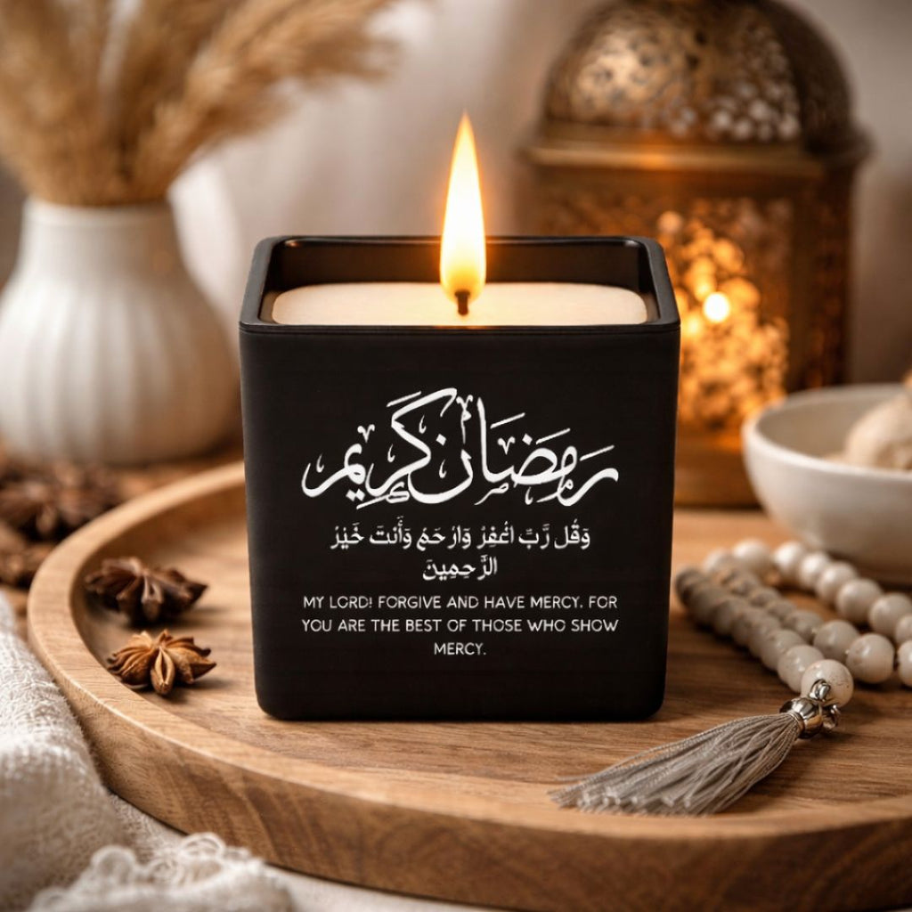 Du’a of Mercy Scented Amber Wood Candle