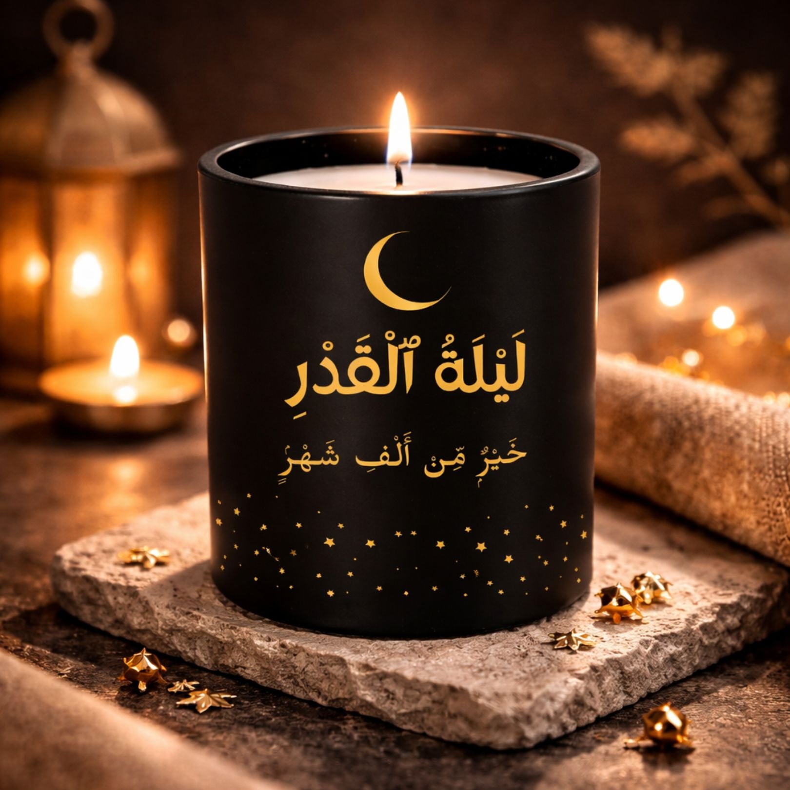 Laylat Al-Qadr Oud & Vanilla Scented Candle – Limited Ramadan Edition