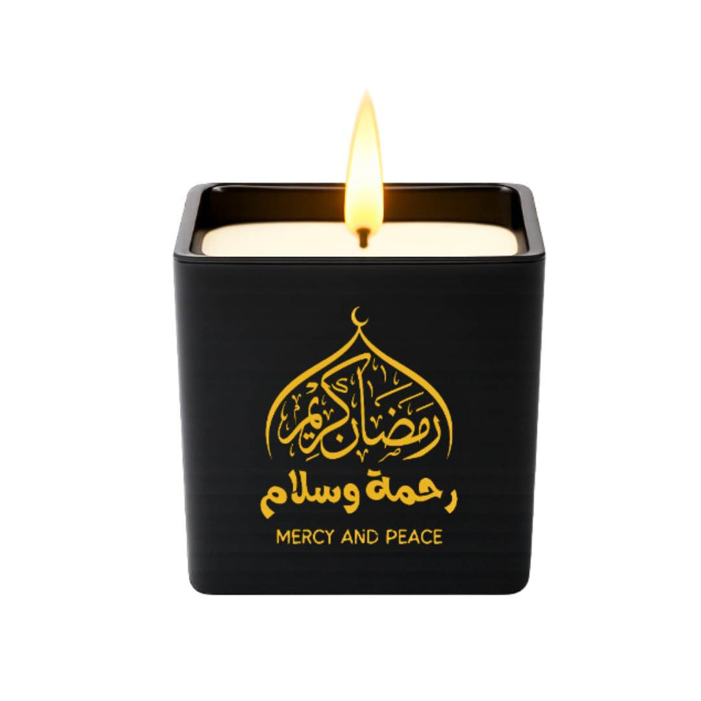 Scented Amber Wood Candle – Arabic Calligraphy Collection
