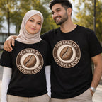 Powered by Caffeine & Qiyam – Faith-Inspired Coffee Lover Islamic T-Shirt