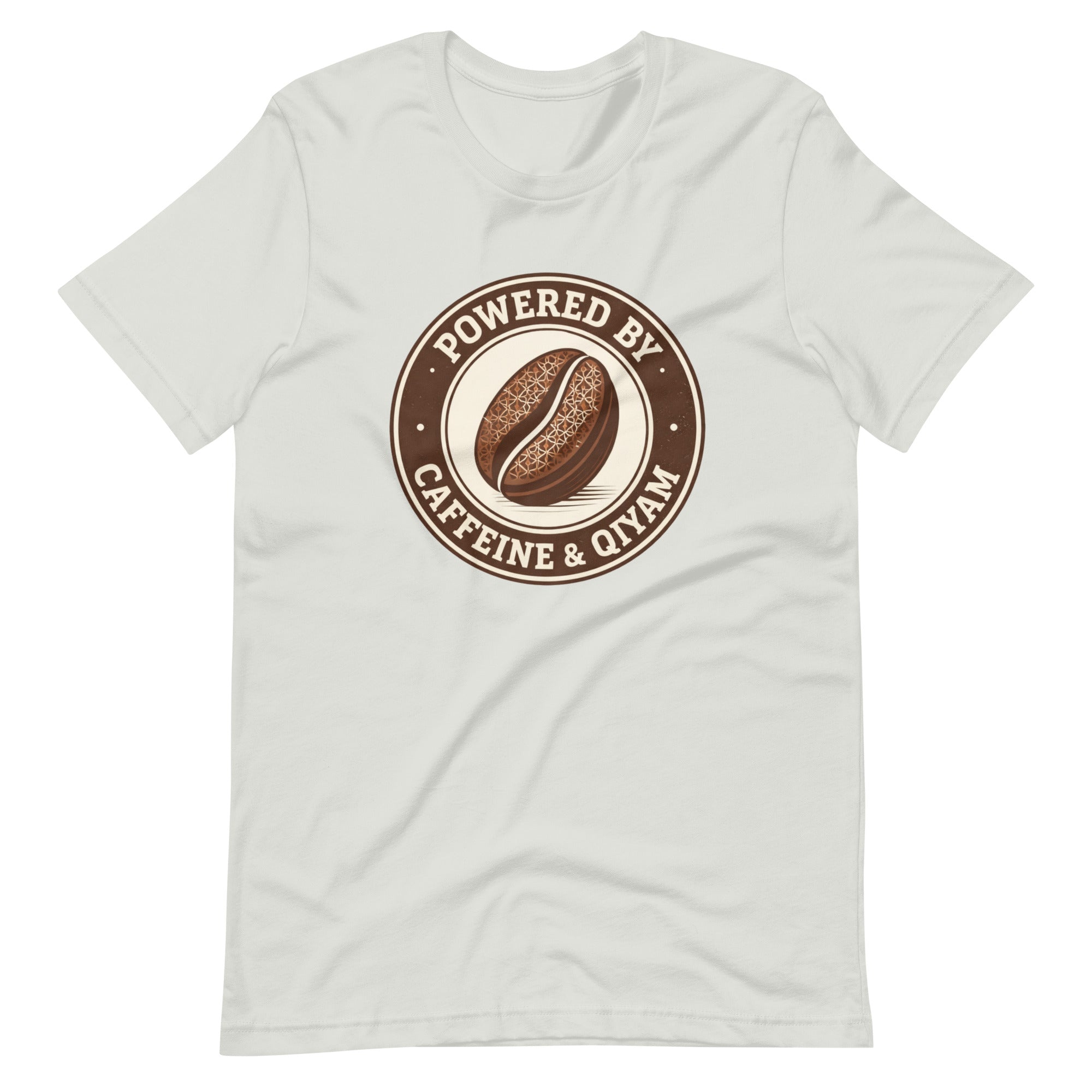 Powered by Caffeine & Qiyam – Faith-Inspired Coffee Lover Islamic T-Shirt
