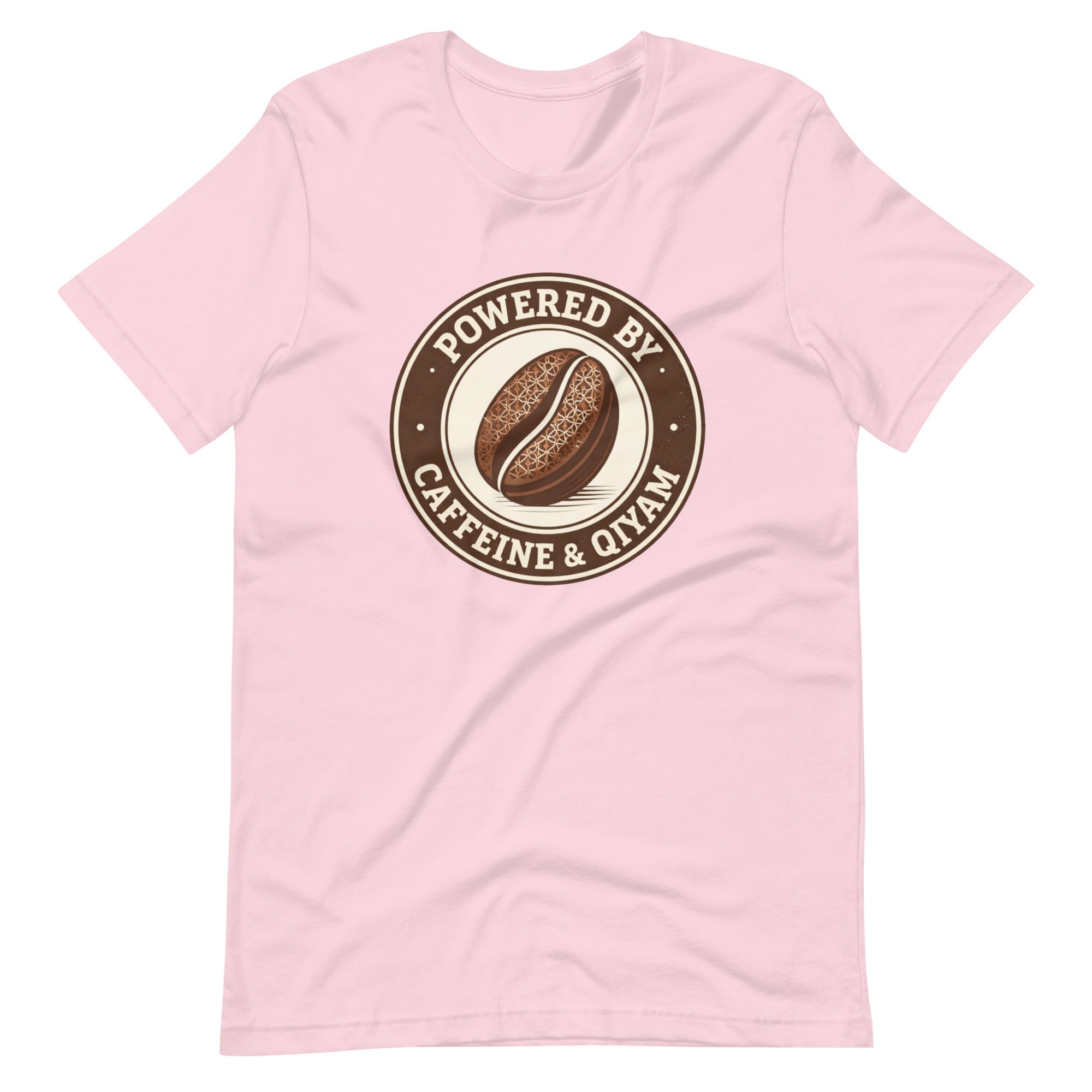 Powered by Caffeine & Qiyam – Faith-Inspired Coffee Lover Islamic T-Shirt
