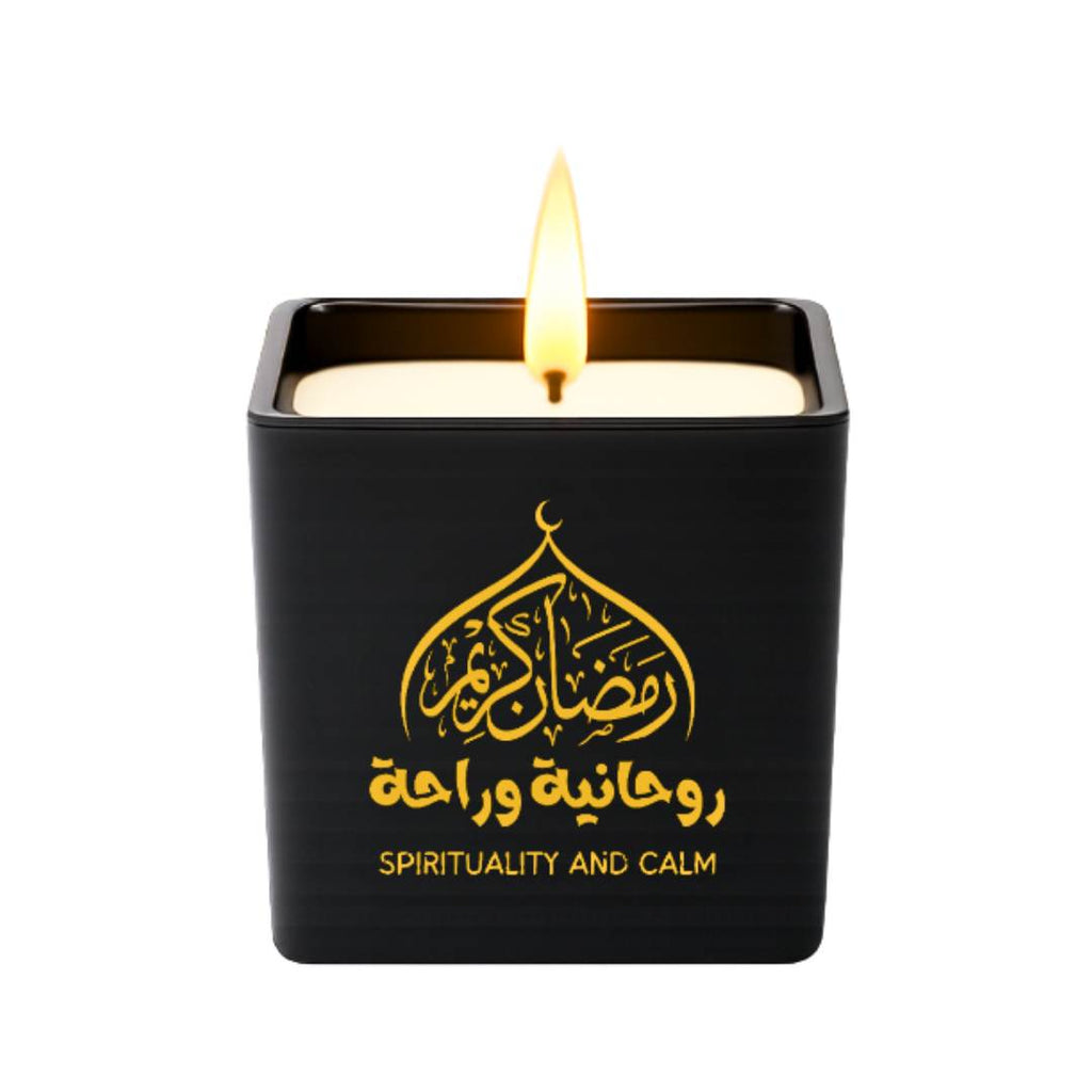 Scented Amber Wood Candle – Arabic Calligraphy Collection