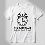 The Fajr Club™ Alarm Clock T-Shirt | Minimal Islamic Streetwear