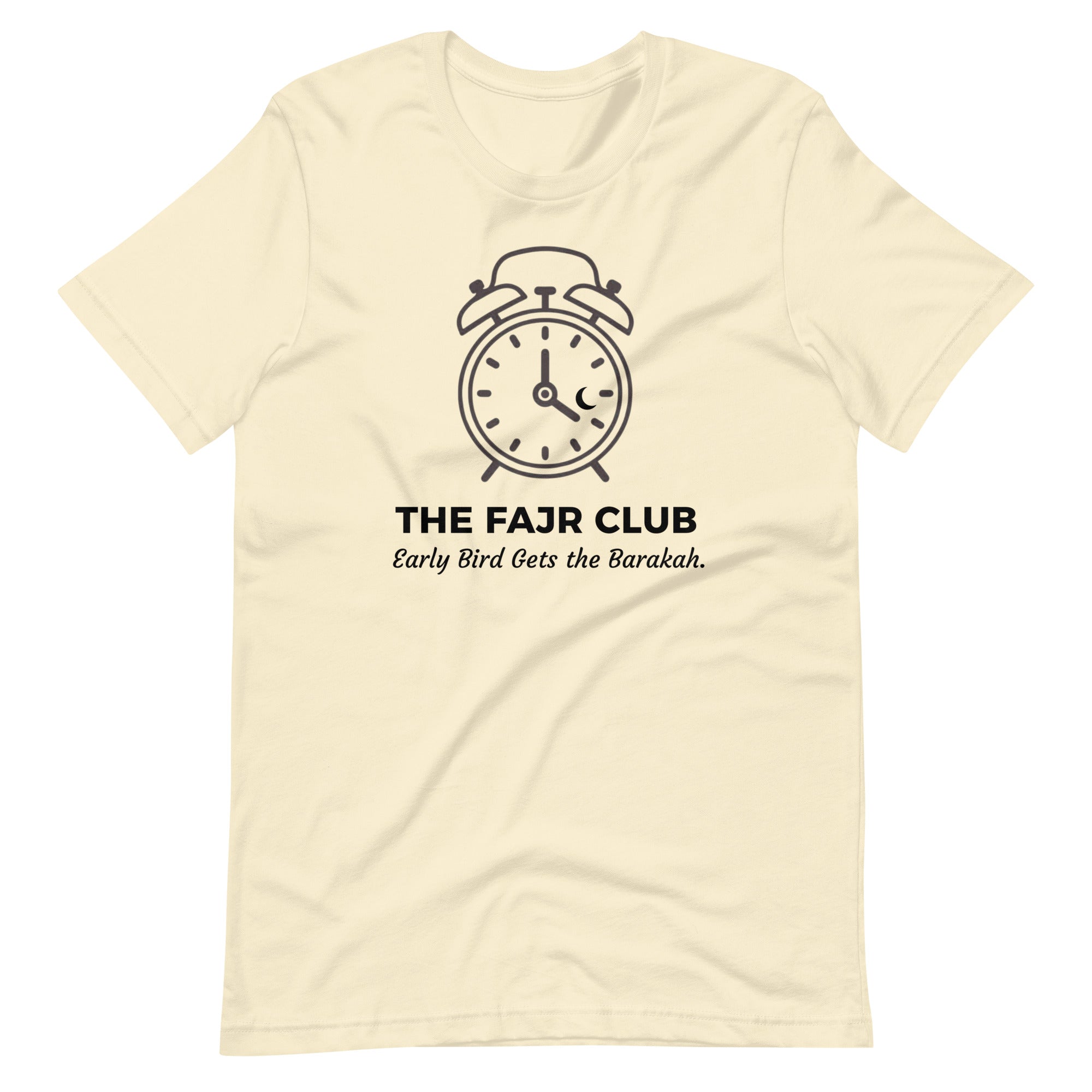 The Fajr Club™ Alarm Clock T-Shirt | Minimal Islamic Streetwear